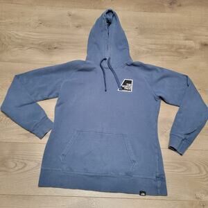 The North Face Hoodie Women Medium Blue Pullover Embroidered Logo Outdoor